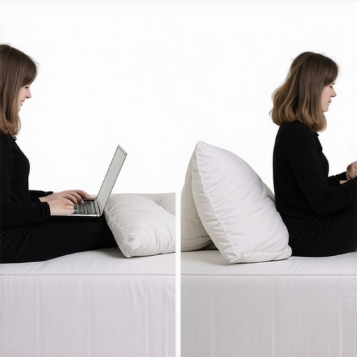 Static vs Dynamic Sofa Posture Comparison Infographic comparing rigid static posture and supported dynamic posture on a sofa.