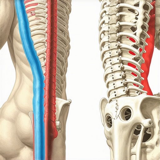 The Danger of Over-Correcting Posture An illustration showing how forced upright posture can cause rib flaring and mid-back tension.