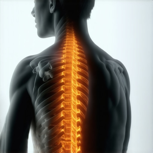 Thoracic Spine and Shoulder Mechanics Visualization Anatomical view of the mid-back and shoulder blades during movement.