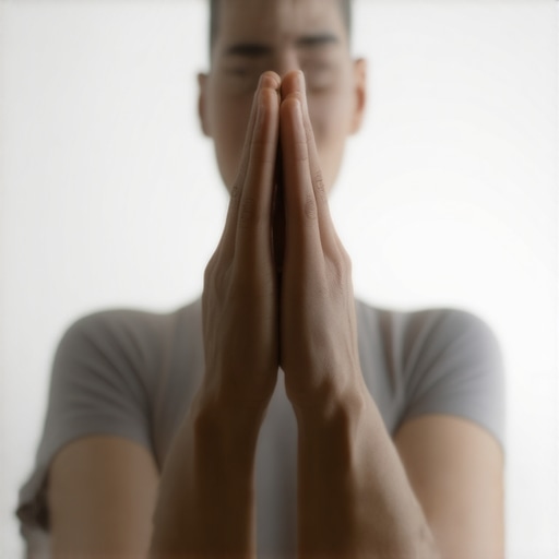 Close-up of a gamer performing a wrist mobility stretch to prevent carpal tunnel.